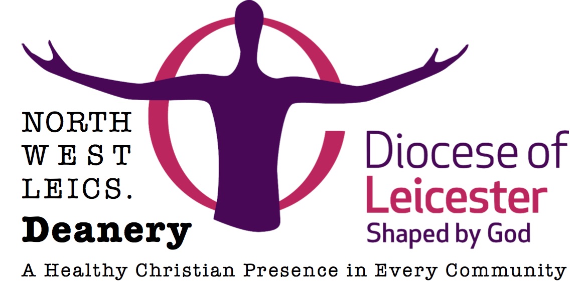 North West Lecis. Deanery - A Healthy Christian Presence in Every Community with the Diocese of Leicester Logo showing the Lord Jesus with outstretched arms.
